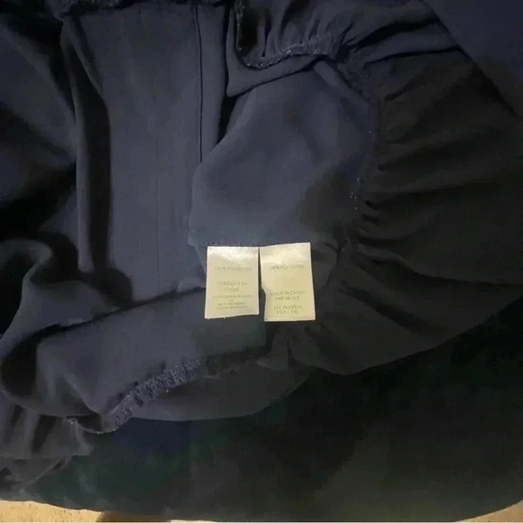 Lilly Pulitzer Gramercy Sleeveless Peplum Ruffle Blouse True Navy M XXS - Picture 8 of 9